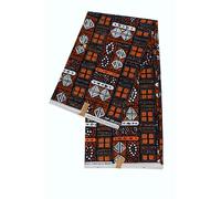 African Wax Print Fabric 6 Yards for Unique Dressmaking, Tops, and Crafts