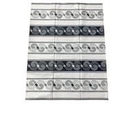 African Wax Print Fabric Black/White 6 Yards 45 inch Wide 100% Cotton (4)