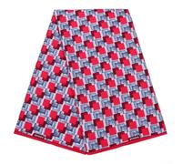African Wax Prints Fabric 1yard for Patchwork Sewing Dressmaking and Craft Projects Easy to Cut and Handle Polyester Material for Various Creations (FP6175)