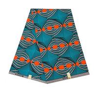 African Waxed Print Fabric Double Side Geometric Print Polyester Sewing Cloth for Quilting Project Patchwork Craft