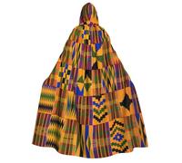 African Weaving Print Hooded Cape Unisex Cloak Cape Halloween Christmas Cloak Costumes Party Cape Cosplay