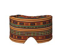 African Weaving Printed Sleeping Blindfold, Padded Ear Warmer Mask, Adjustable Head Wrap, for Deep Relaxation