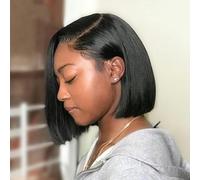 African Wig Female Bobo Short Straight Hair Natural Black European And American Fashionable Chemical Fiber Headgear