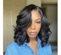 African Wig For Women With Black Wavy Medium And Long Hair High Temperature Wire Headgear