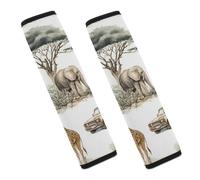 African Wild Animal Hunting Universal Car Seat Belt Cover Comfortable Belt Pads Funny Seat Straps Cushion