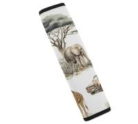 African Wild Animal Hunting Universal Car Seat Belt Cover Comfortable Belt Pads Funny Seat Straps Cushion