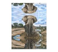 African Wild Animals Elephant Crystal Sticker, 3D Stereoscopic Effect, Pattern Does Not Fall Off When Exposed to Water
