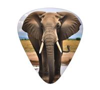 African Wild Animals Elephant Guitar Plectrums, 12 Pcs Lightweight Guitar Plectrums, 0.46mm/0.71mm/0.96mm Thickness For Acoustic Guitar Acoustic Electric Guitar Ukulele Bass