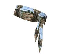 African Wild Animals Elephant Printing 1 Pieces Headband Hair Band Unisex Dry Head Tie Sport Band For Basketball Running Tennis