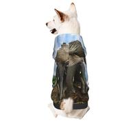 African Wild Animals Elephant Small Pets Wear Hoodies,Dog Jumper Sweatshirt,Warm And Lightweight, Soft Texture, Easy To Wear