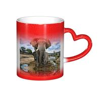 African Wild Animals Elephant Starry Sky Color Changing Mug, Adding A Touch of Magic to Your Daily Life