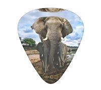 African Wild Animals Elephant Unique Guitar Picks With Clear Prints And Multiple Thicknesses