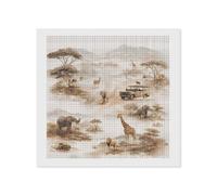 African Wild Animals Migration Adults Diamond 5D Painting Kit Square Drill DIY Art Craft Wall Home Decor
