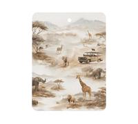 African Wild Animals Migration Car Air Freshener Hanging Fragrance Tablet Interior Home Decor
