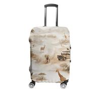 African Wild Animals Migration Luggage Covers Travel Suitcase Cover Washable Elastic Baggage Protector