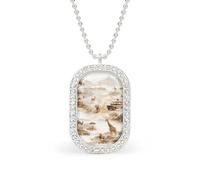 African Wild Animals Migration Women's Necklaces Pendant Necklace Fashion Diamond Jewelry with Chain