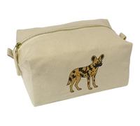 'African Wild Dog' Canvas Wash Bag/Makeup Case (CS00044379)