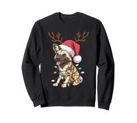 African Wild Dog Christmas Lights Santa Reindeer Xmas Dogs Sweatshirt