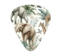 African-Wildlife 12 Pack Guitar Picks With 3 Thicknesses And Storage Box, Abs Plectrums For Electric Bass Guitar Players