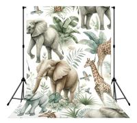 African-Wildlife 5x7ft Photography Backdrop, Photo Background With Rod Pocket, Foldable Studio Backdrop For Birthday, Wedding, Party Decoration