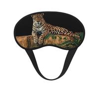 African Wildlife Leopard On Rock Polyester Sleep Mask,Light Blocking Sleep Eye Mask,Night Sleeping Mask, Eye Blinder