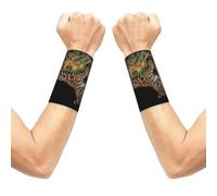 African Wildlife Leopard On Rock Print Carpal Tunnel Wrist Support Comfortable Wrist Guard Sweat Band