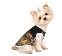 African Wildlife Leopard on Rock print Dog Clothes T Shirts for Small Dogs Breathable Puppy Kitten Dog Shirts for Pet Dogs Cats