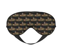 African Wildlife Leopard On Rock Printing Soft Dual-Use Sleep Blocks Light Efficiently Blackout Eye Mask for Sleeping