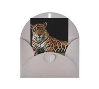 African Wildlife Leopard On Rock Printing Vertical Blank Paper Holiday Greeting Thankful For You (Thinking Of You Card Birthday Card)