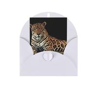African Wildlife Leopard On Rock Printing Vertical Blank Paper Holiday Greeting Thankful For You (Thinking Of You Card Birthday Card)