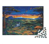 African Wildlife-Safari Landscape Art Year in Pictures 1000 Piece with Matte Finish Jig Saws As Difficult Puzzles for Tabletop Games And Digital Detox Gifts 52x38cm/1000pcs