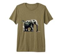 African Wildlife Theme with Majestic Elephant Premium T-Shirt