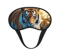 African Wildlife Tiger Sleep Mask for Side Sleepers: Blackout Eye Masks for Sleeping - Soft Breathable Soft Eye Shade Cover for Travel - Adjustable Night Blindfold for Men Women Gifts