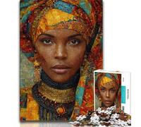 African Woman 1000 Pieces Jigsaw Puzzles for Adults And Teens,Educational Games Wall Decoration Unique Birthday And Xmas Gifts 50x75cm