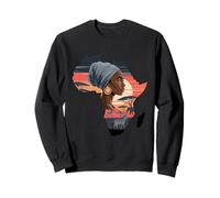 African Woman Africa Map Sunset Savannah Pride Sweatshirt