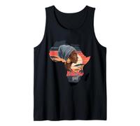 African Woman Africa Map Sunset Savannah Pride Tank Top