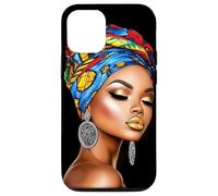African Woman Art with Headwrap and Earrings Case for iPhone 12/12 Pro