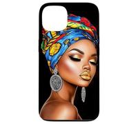 African Woman Art with Headwrap and Earrings Case for iPhone 13