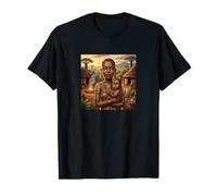 African Woman Baby Ethnic Pattern Village Art T-Shirt