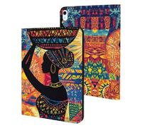 African Woman Carrying An Ornate Basket Cute Tablet Case Unisex Slim Hard Protective Cover Compatible with iPad 9th/ 8th/ 7th