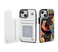 African Woman Carrying An Ornate Basket Printed Wallet Phone Case Unisex Trendy Cellphone Protective Cover Compatible with iPhone 13/1 3 Pro/13 Pro Max/13 Mini