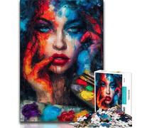 African Woman Jigsaw Puzzles for Adults 1000 Piece,Toys Educational Games Stress Relieving Suitable for Desktop Decoration 50x75cm