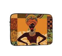 African Woman Laptop Sleeve for Women Men, 10 Inch Waterproof Laptop Bag Lightweight Notebook Computer Cover Bag