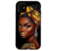 African Woman Wall Art with Headwrap and Earrings Décor Case for iPhone 11
