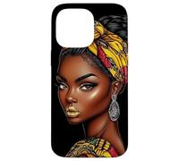 African Woman Wall Art with Headwrap and Earrings Décor Case for iPhone 14 Pro Max