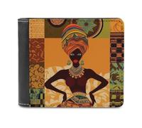African Woman Wallet Large Capacity Leather Wallet Phone Clutch Travel Pur