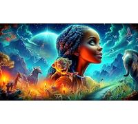 african-womans 1000 Piece Jigsaw Puzzles for Adults Family Challenge Toys Jigsaw Puzzle Home Decoration for The Whole for Women, Gifts for Men 38x26cm/1000pcs