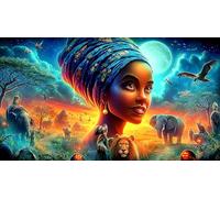 african-womans 1000 Pieces Jigsaw Puzzles for Adults Family Challenge Toys Jigsaw Puzzle Home Decors for The Whole for Women, Gifts for Men 38x52cm/1000pcs