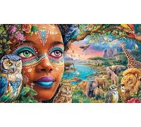 African-women 1000 Pieces Jigsaw Puzzle for Adults Challenging Puzzle Games 100% Recycled Cardboard 75x50cm/1000pcs