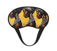 African Women Blackout Sleep Mask - Soft Adjustable Eye Mask for Full Light Blocking, Deep Sleep, Travel & Relaxation